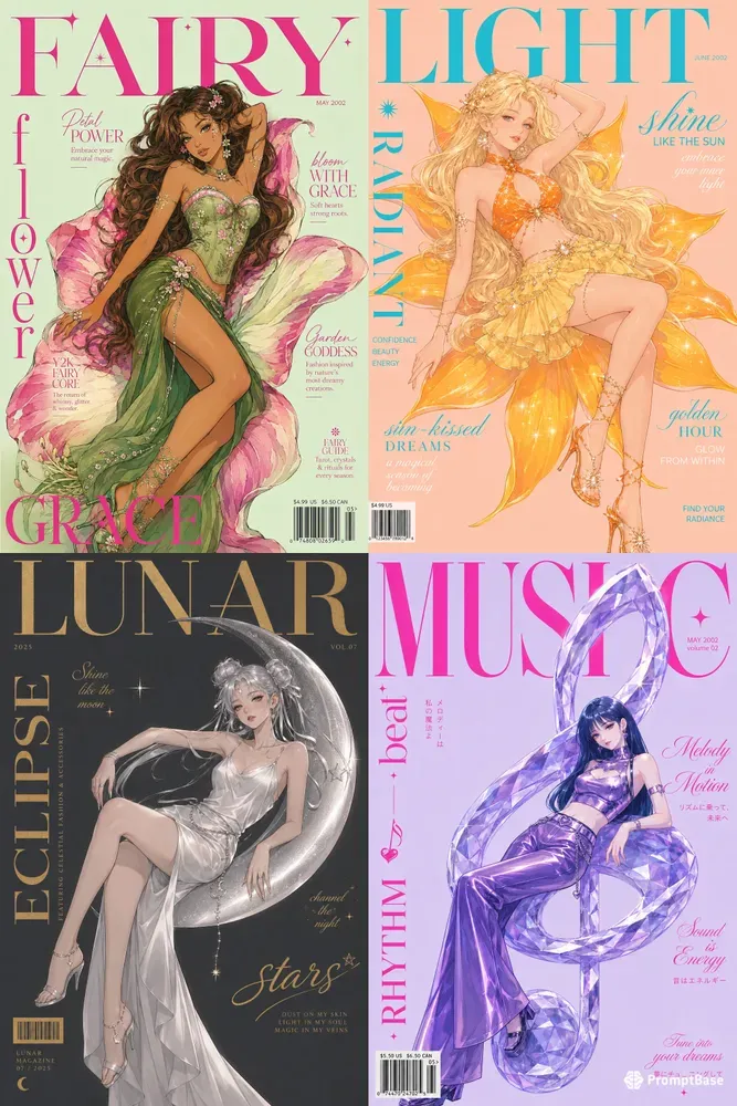 Y2k Magical Girl Magazine Covers
