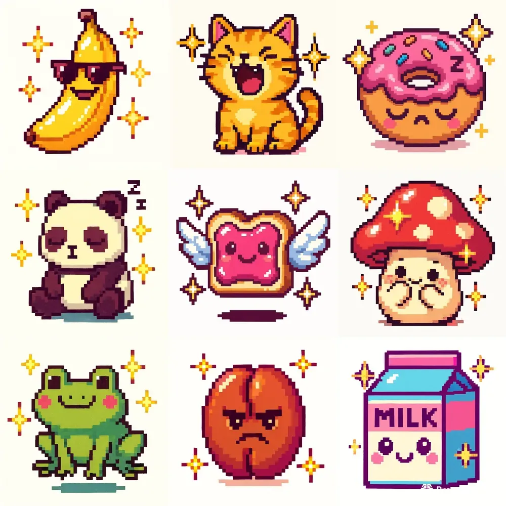 Charming Pixel Art Characters