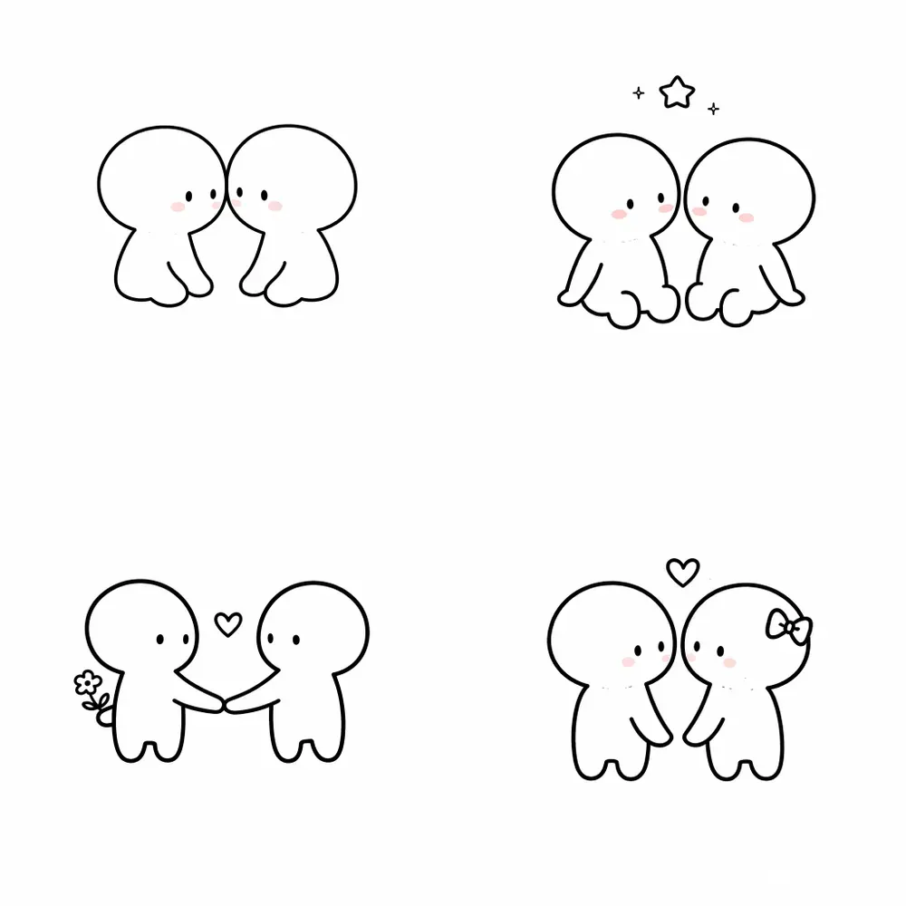 Minimal Love Doodles Romantic