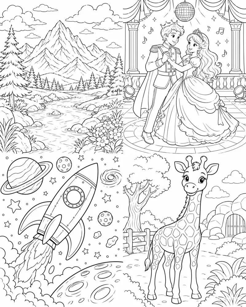 Coloring Book Page Generator