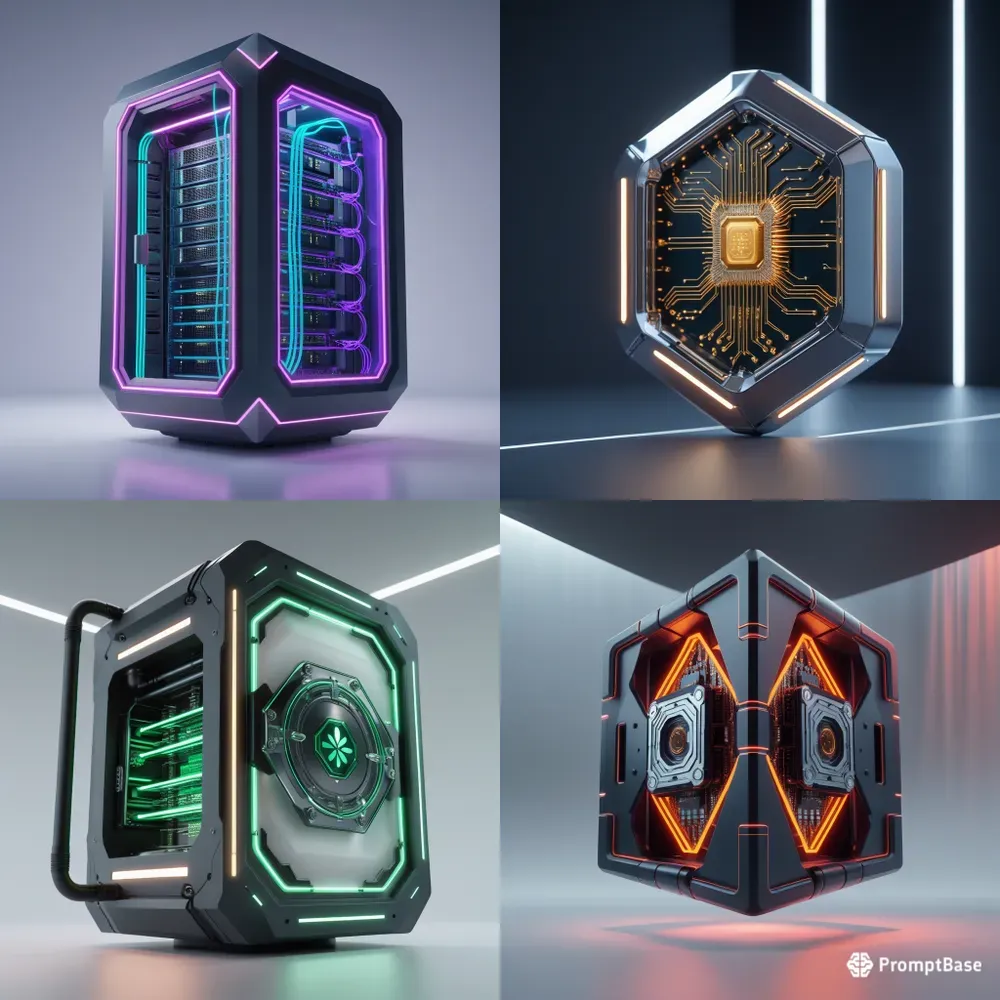Isometric 3D Futuristic Tech App Icons