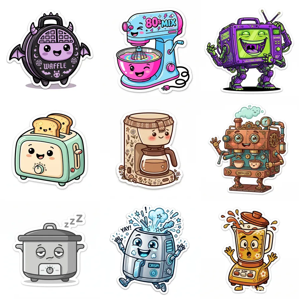 Kawaii Kitchen Appliance Stickers