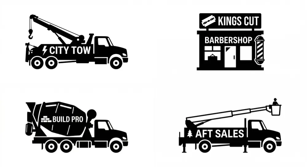 Bold Black White Business Logos