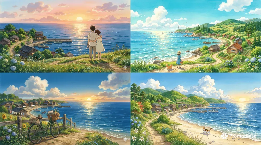 Cozy Summer Seaside Landscapes