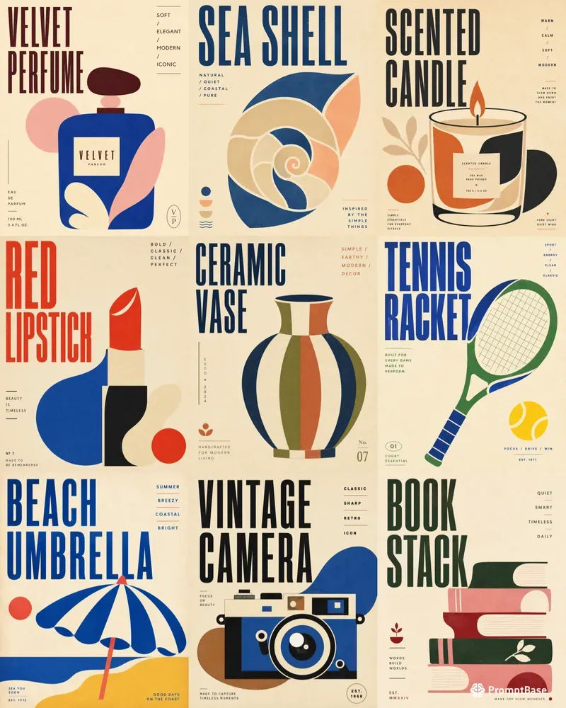 Minimal Editorial Object Posters