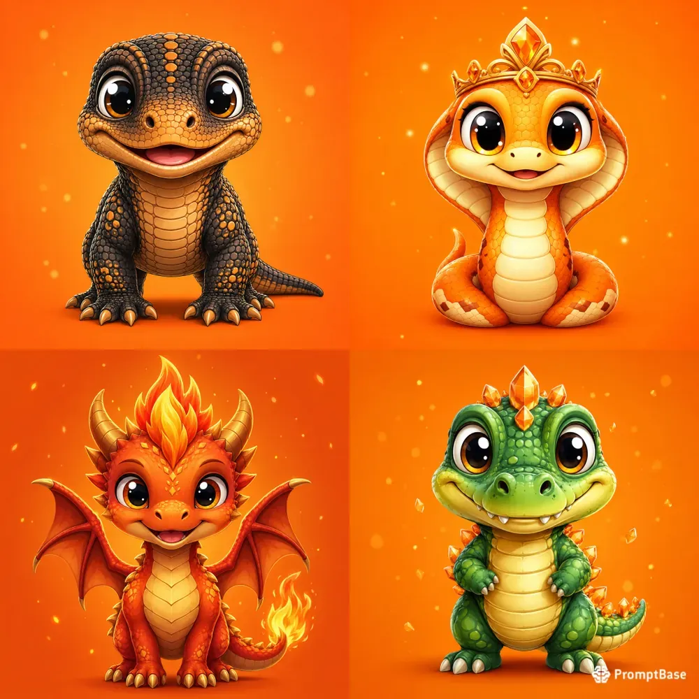 Cute Reptile Mascot Generator