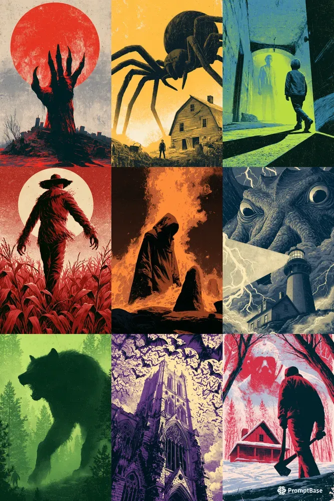 Vintage Horror Movie Poster Art Prints