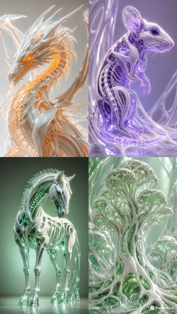 Organic Crystal Sculptures