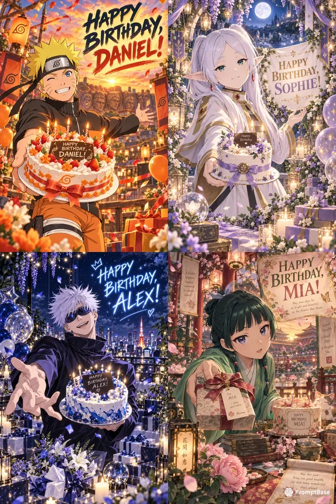 Anime Birthday Poster Generator