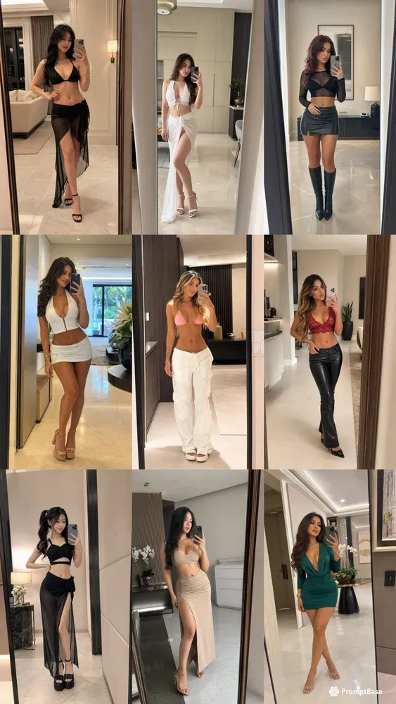 Fashion Fit Check Mirror Selfies