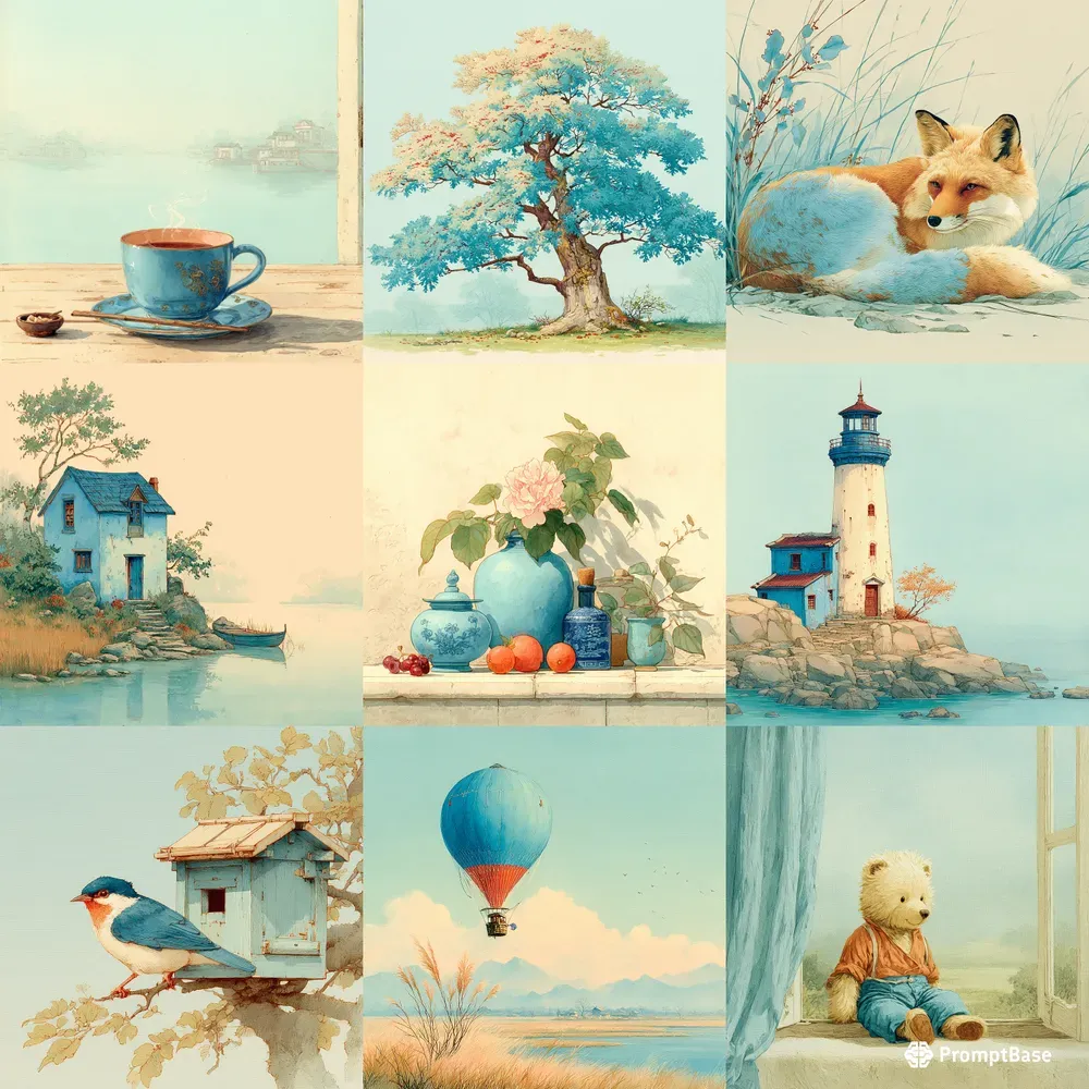 Oil Storybook Painted Nostalgic Art