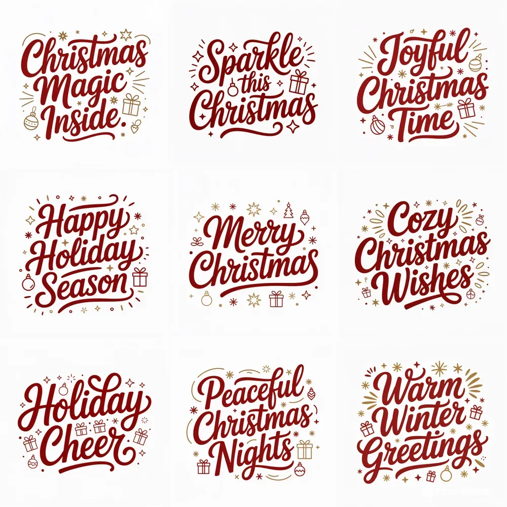 A Hand Lettered Christmas Greetings