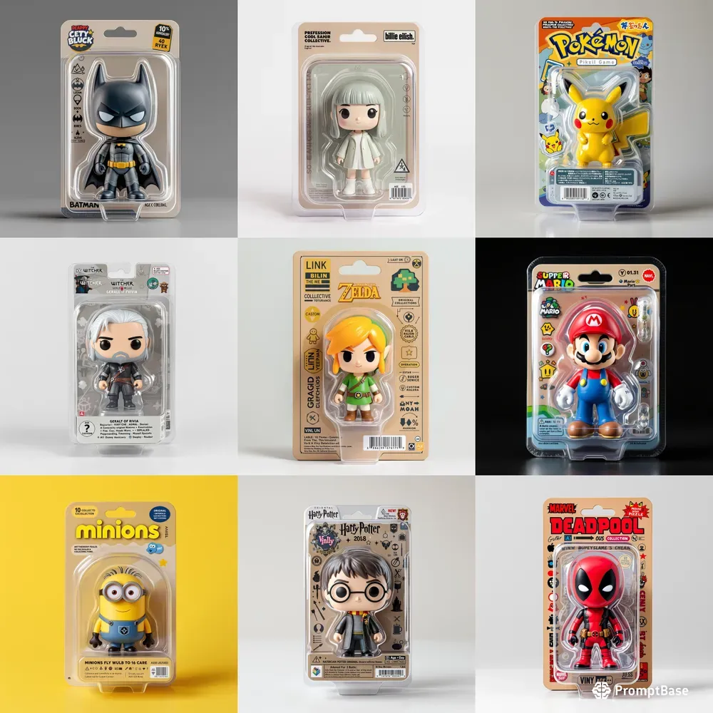 Collectible Toys In Their Blister Packs
