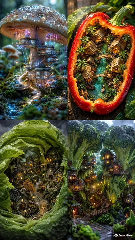 Miniature Vegetable Villages