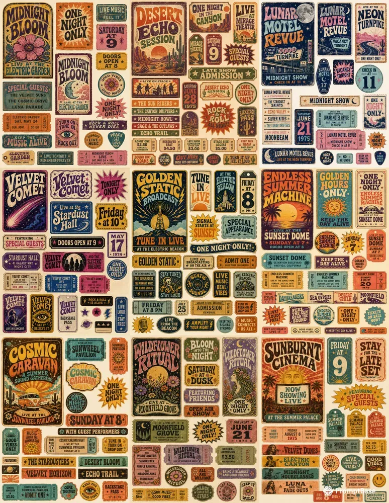 Vintage Rock Poster Ephemera