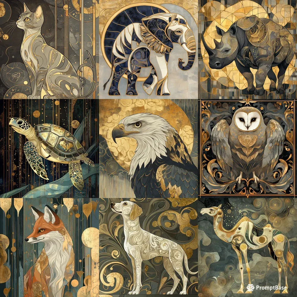 Art Nouveau Animals Viennese Secessions