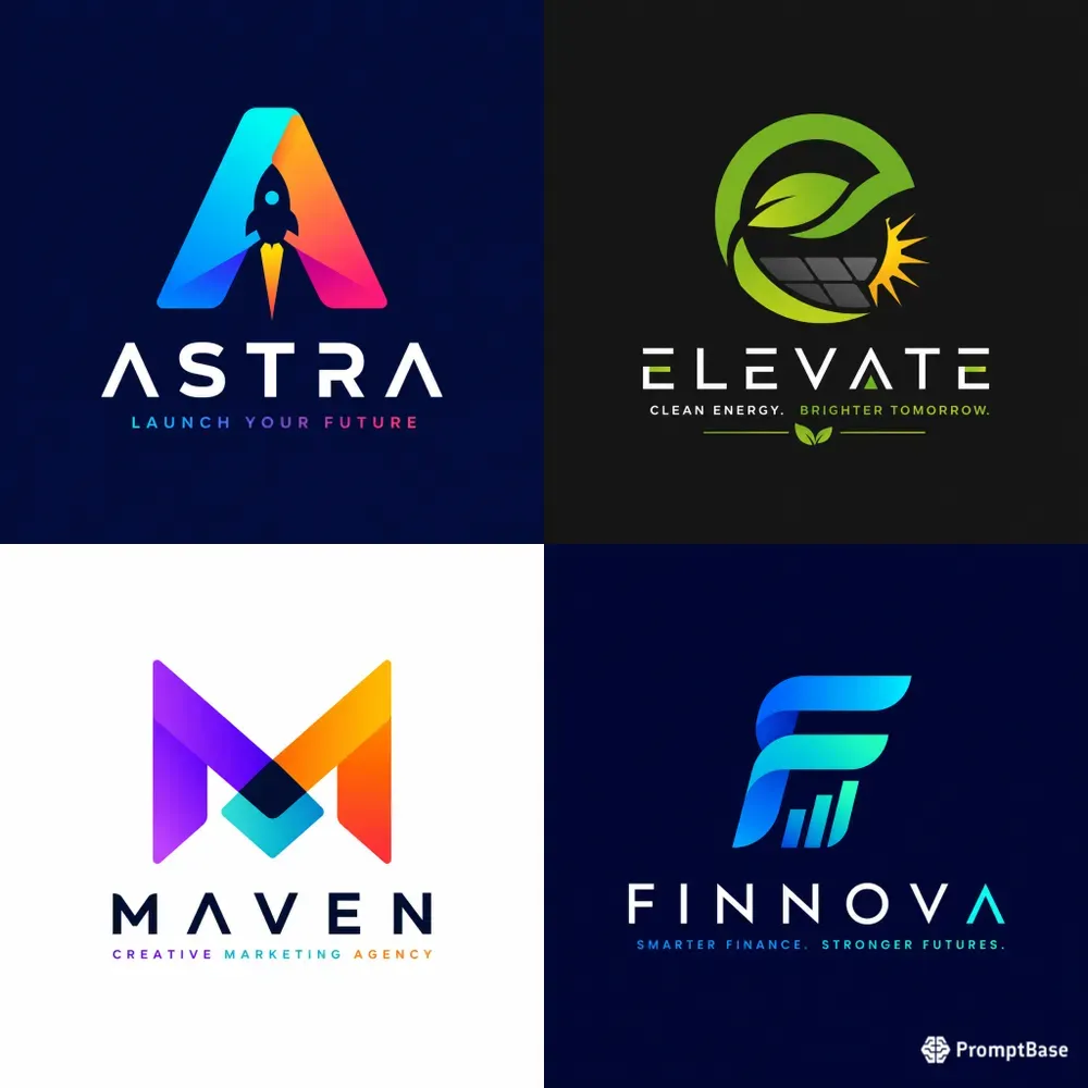 Vibrant Startup Logos