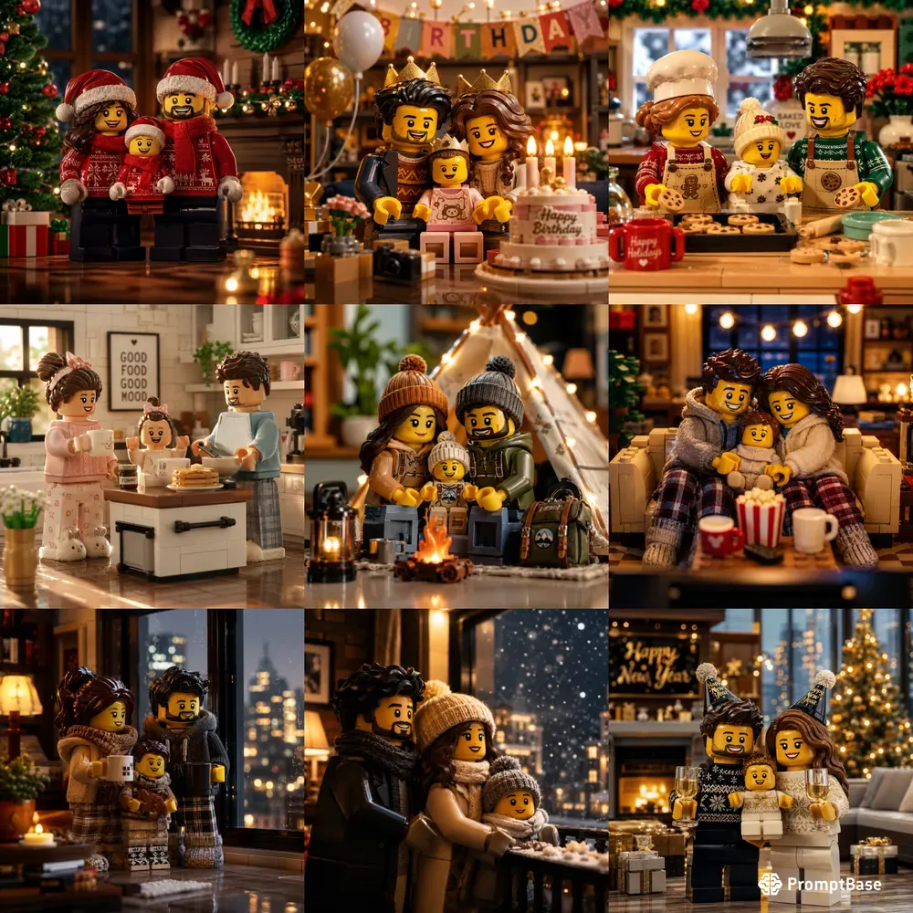 Cinematic Lego Family Portraits