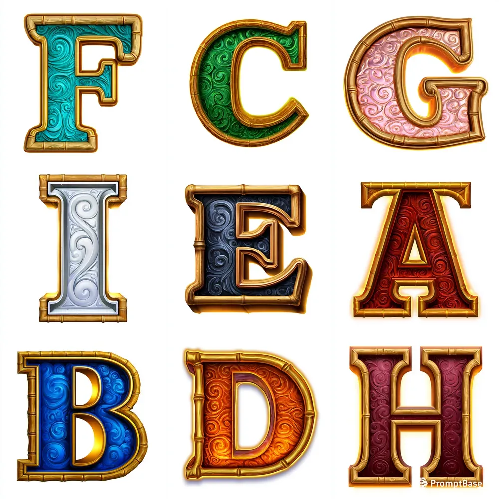 Casino Slot Game Letter Assets