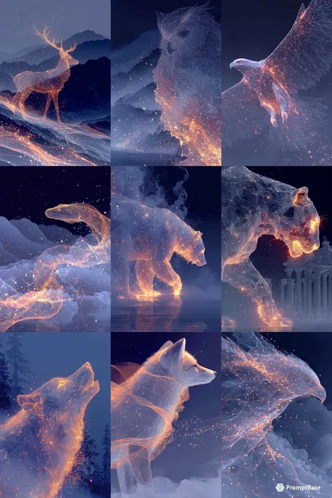 Glowing Constellation Spirit Animals
