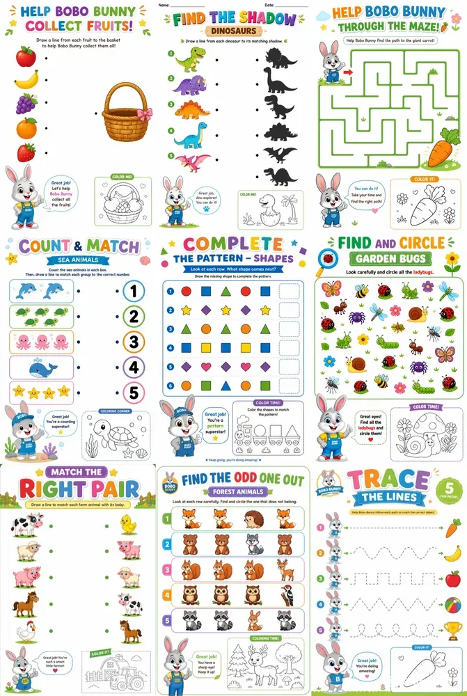 Preschool Worksheet Activity Generator