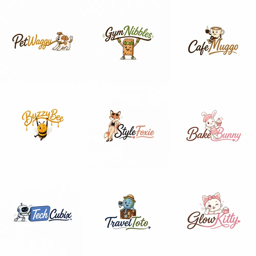 Character Interaction Logo Designs