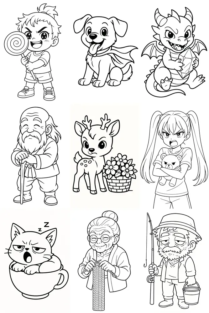Anime Style Coloring Pages