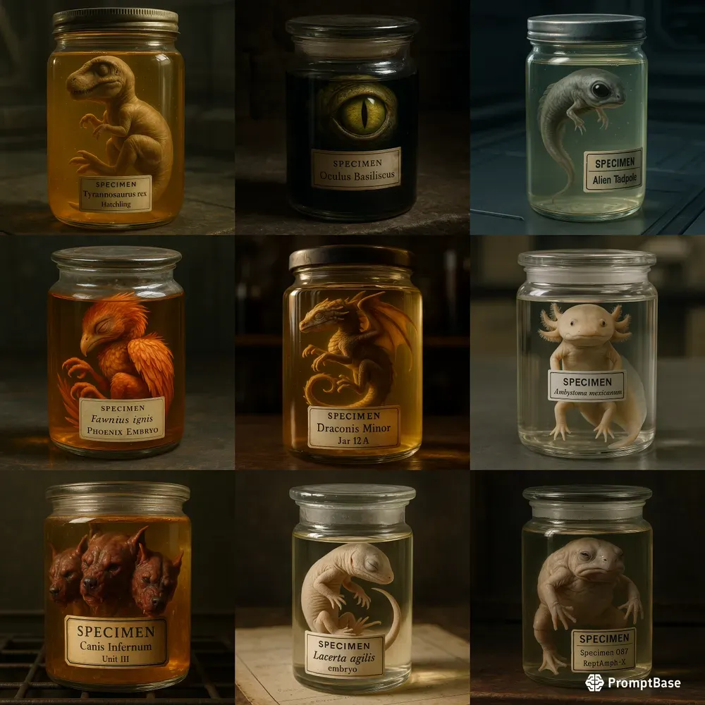 Wet Specimen Jar Displays