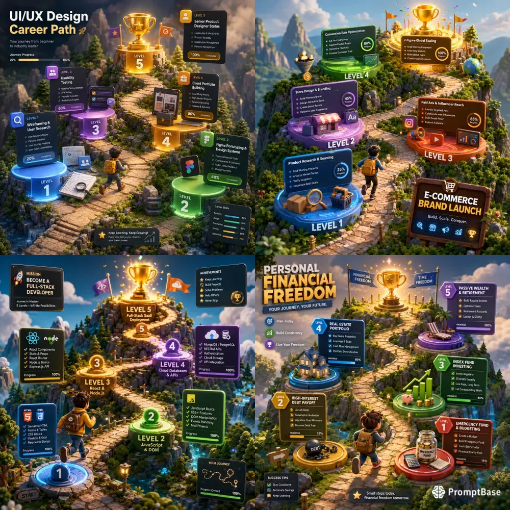 3D Gamified Roadmap Generator