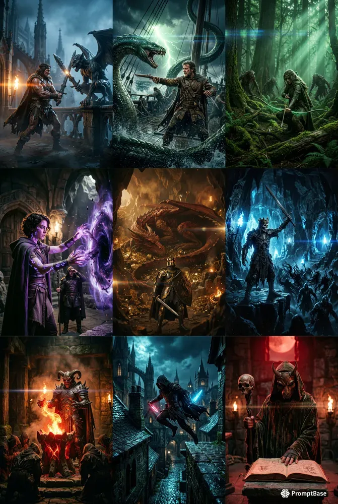 1980s Dark Fantasy Action Stills
