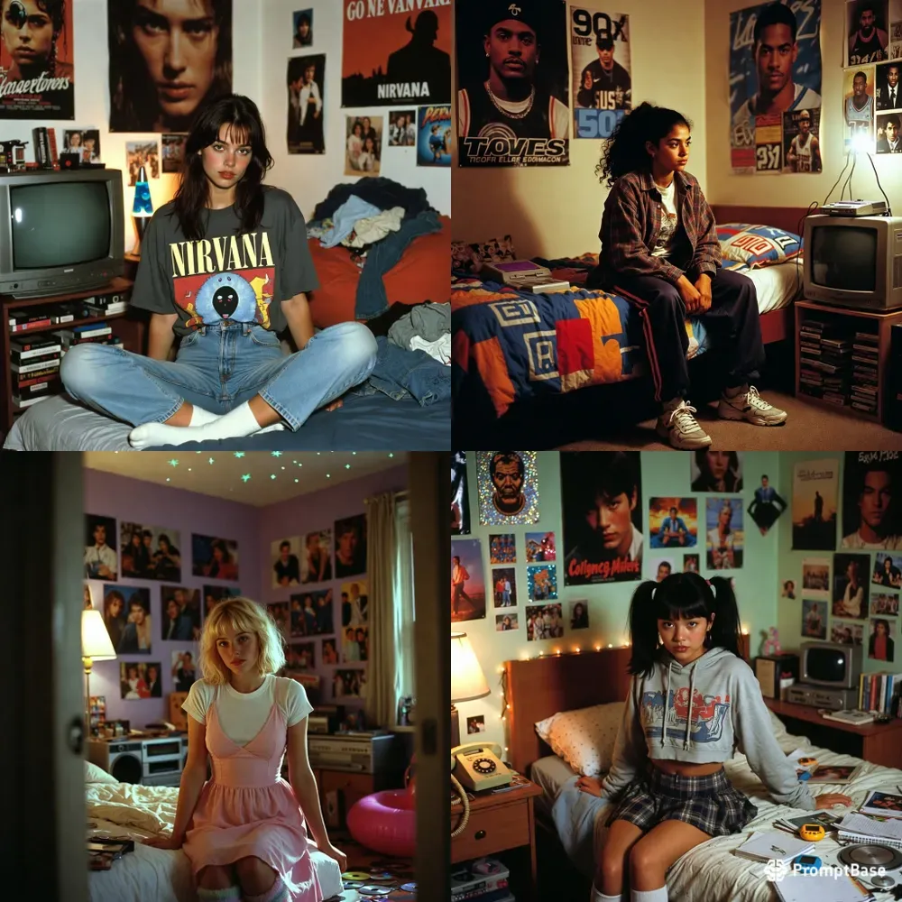 90s Cinematic Bedroom Scenes