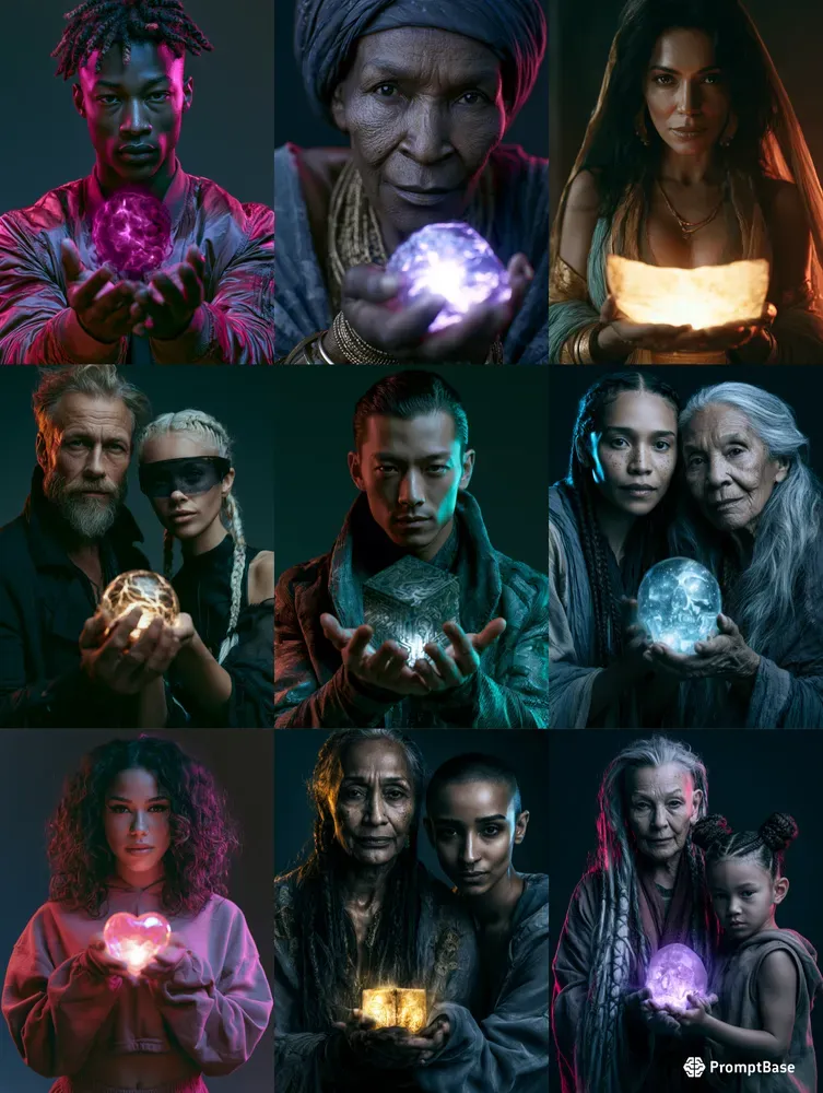 Neon Mystic Portrait Photos