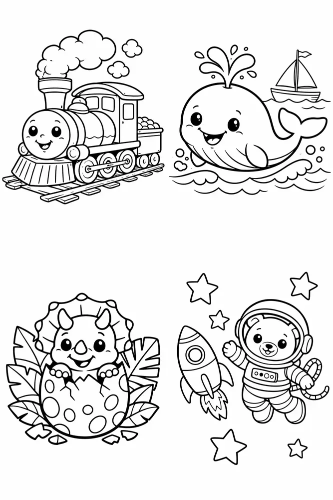 Bold Borderless Kids Coloring