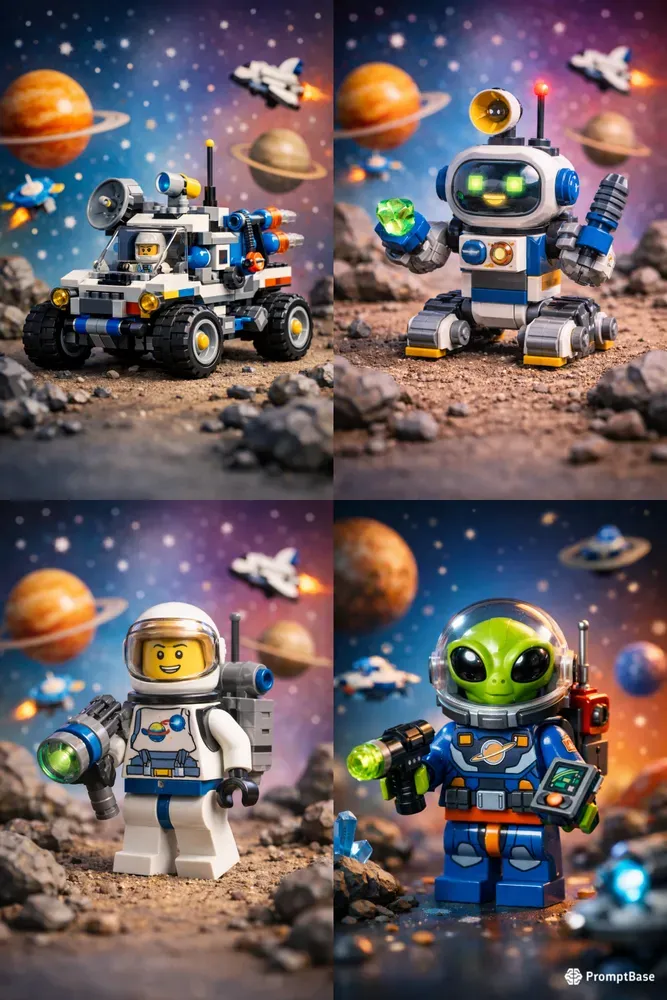 Cinematic Lego Space Toys 4K