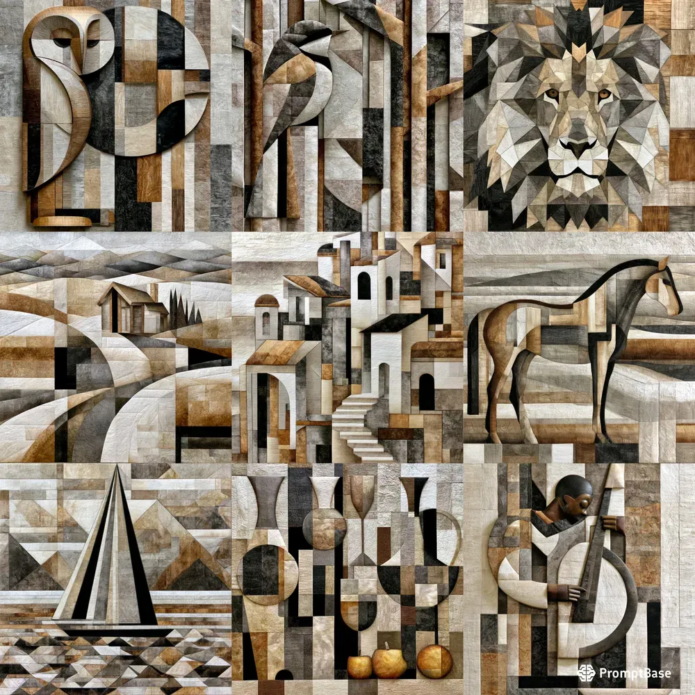 Geometric Textured Wall Art