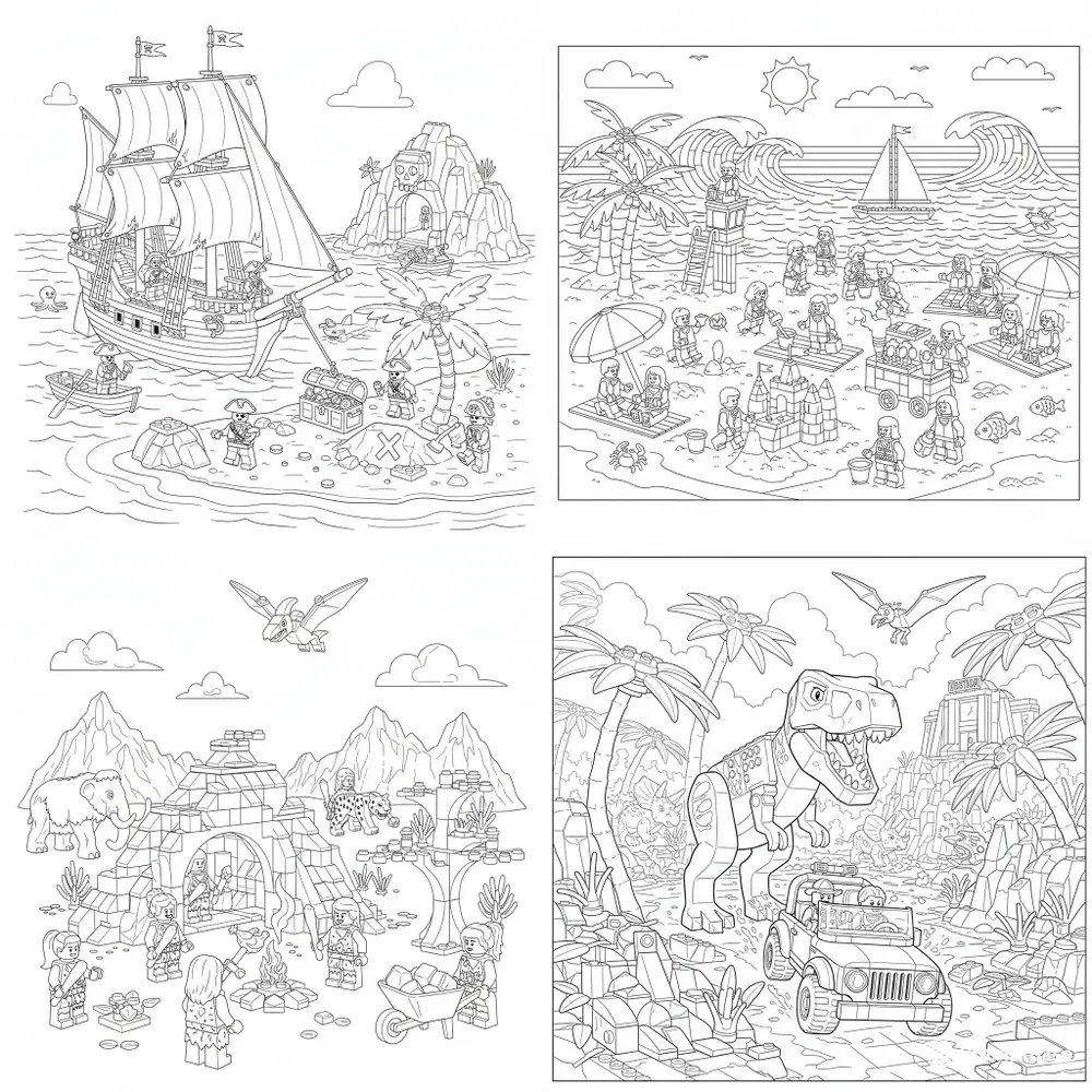 Lego Colouring Book Figures