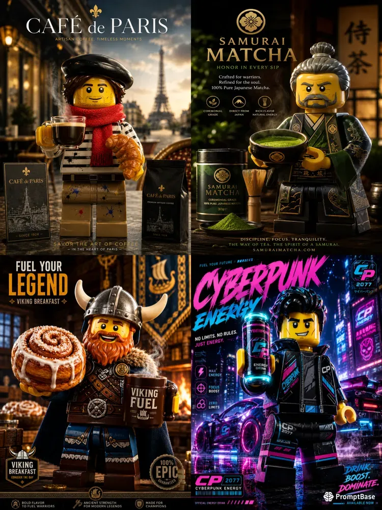 Premium Lego Minifigure Advertising Art