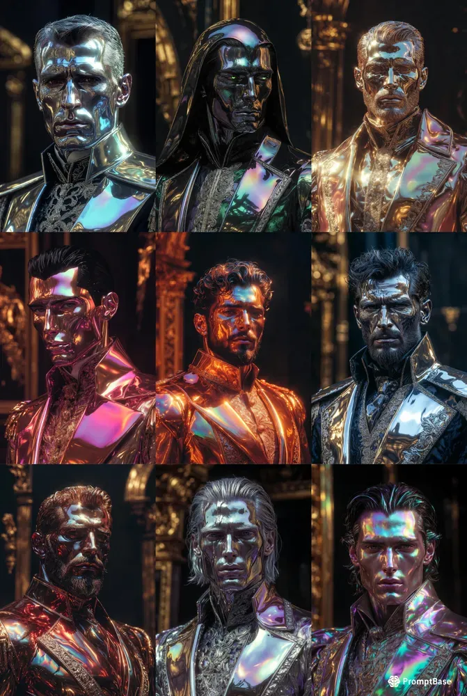 Liquid Chrome Emperor Portraits