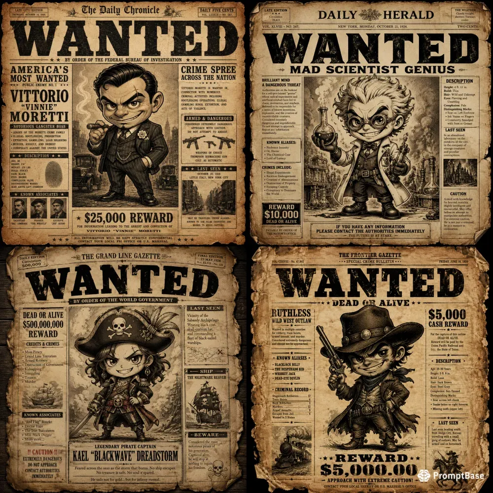 Vintage Wanted Poster Makers
