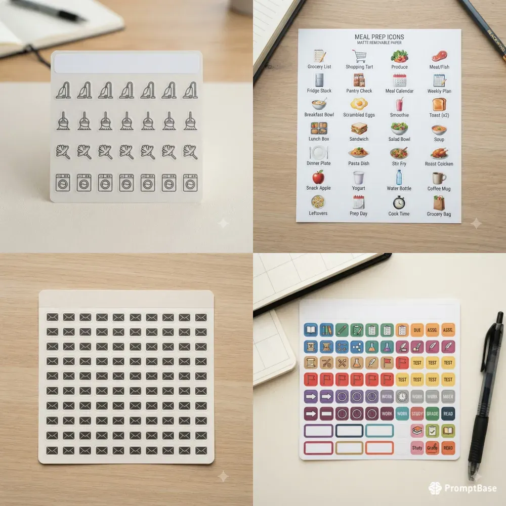Planner Sticker Icon Sheet Builders