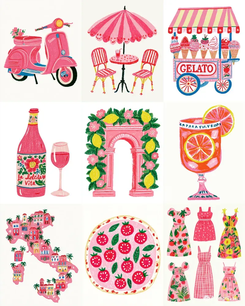 Italian Summer Naive Art