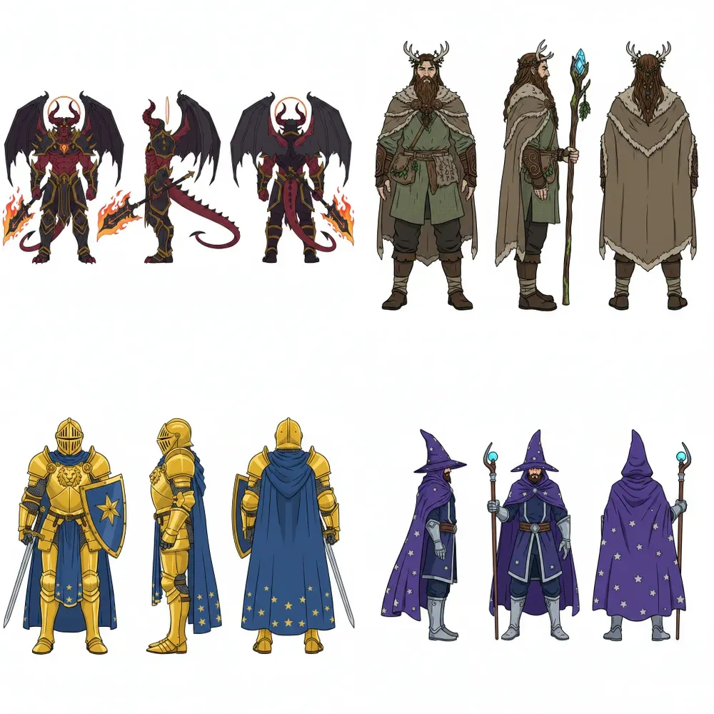 2D Game Asset Orthographic Characters