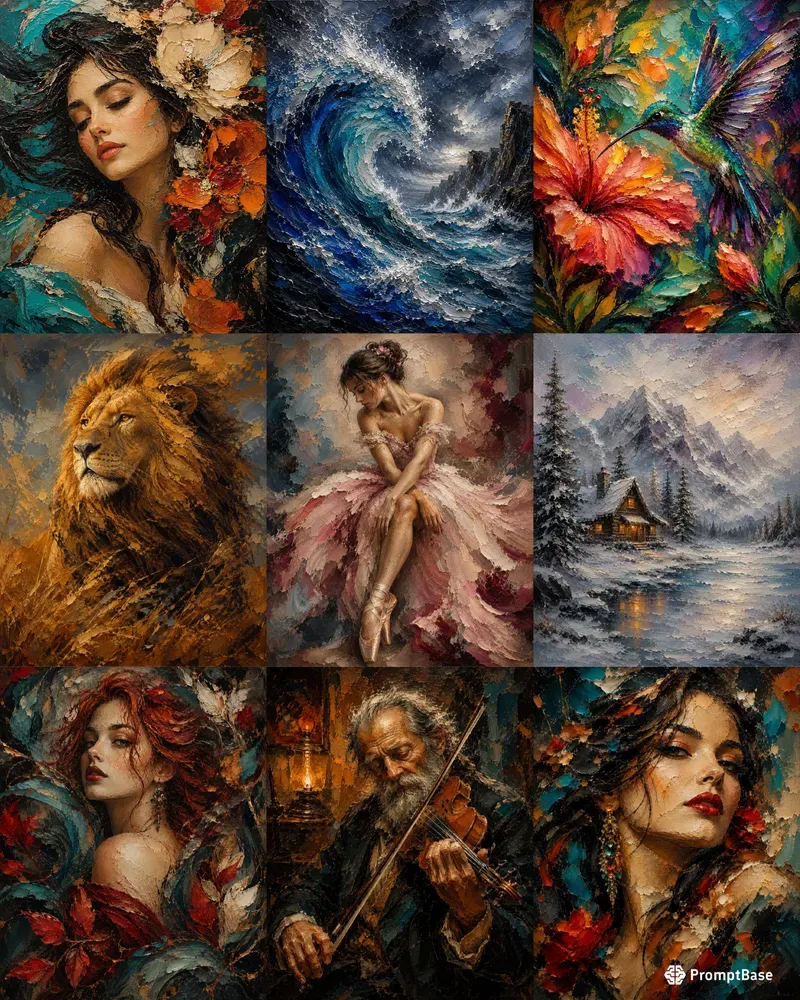 Liquid Brushwork Expressive Portraits