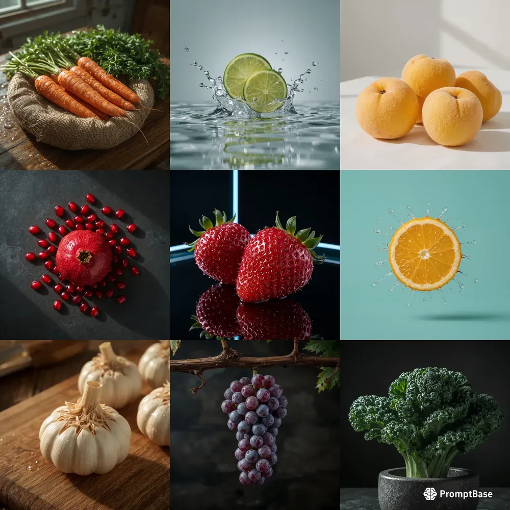 Hyper Realistic Lucid Fruit Photography