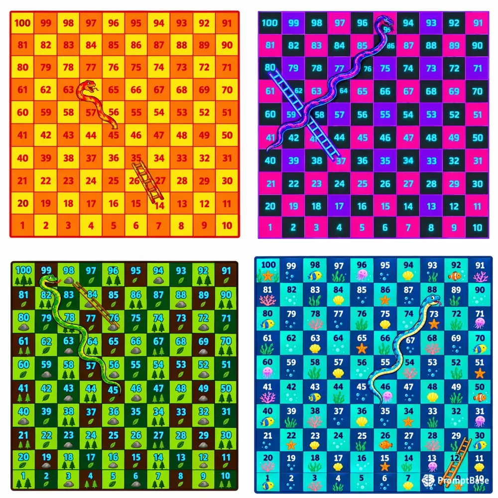 Snakes And Ladders Custom Board Generator
