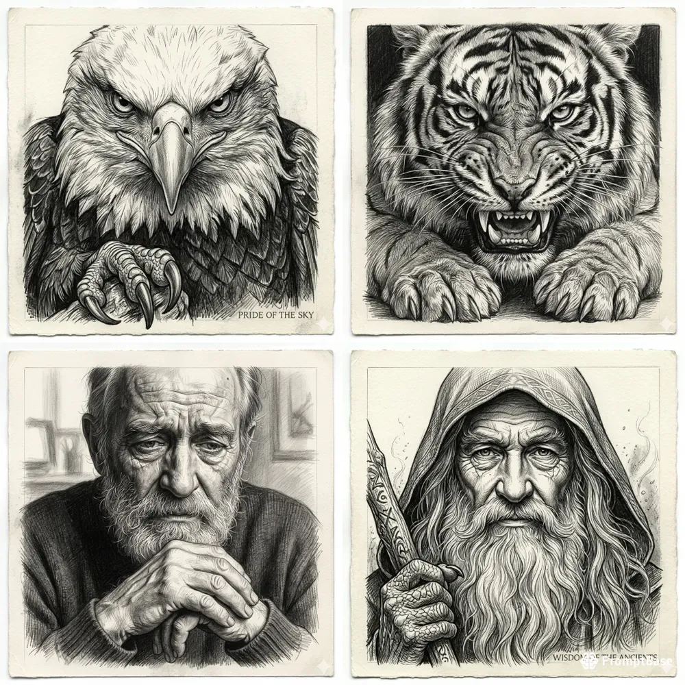 Masterpiece Hyperdetailed Pencil Sketches