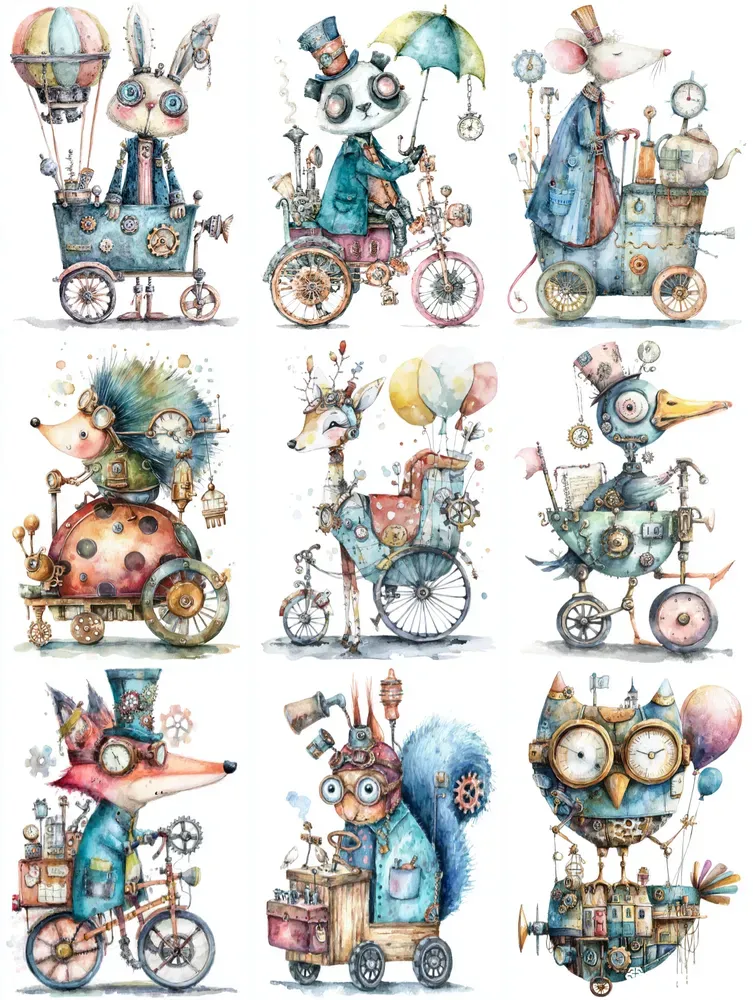 Spring Animal Steampunk Clipart