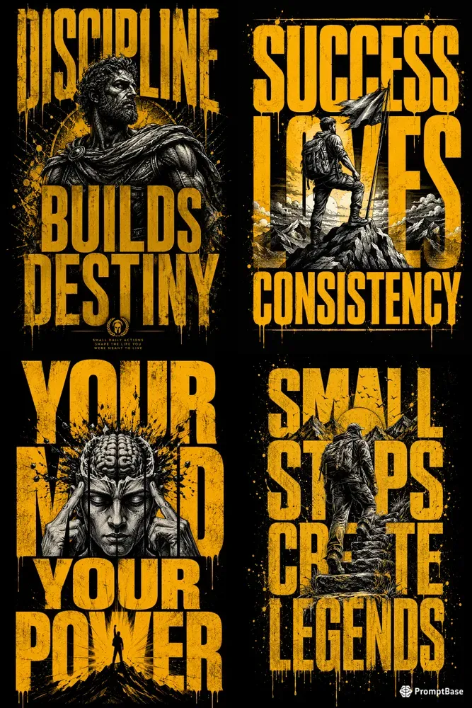 Bold Motivational Typography Posters