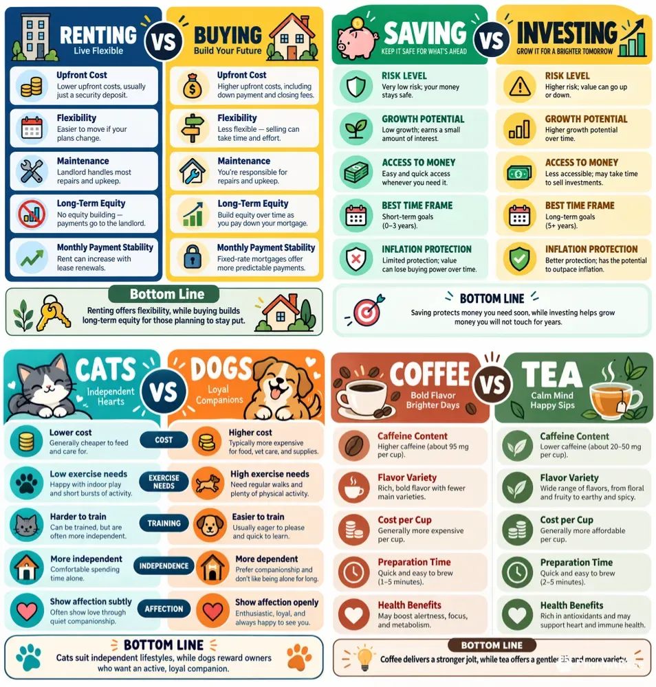 Side By Side Comparison Infographics