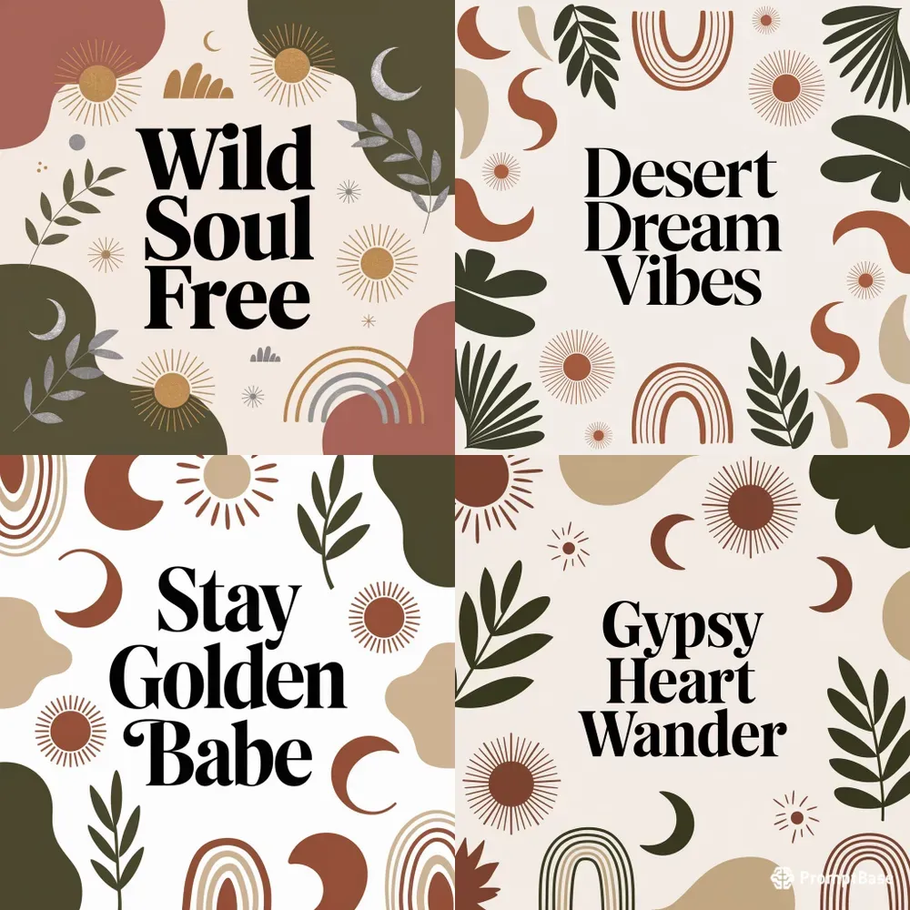 Trendy 3D Boho Tshirt Texts